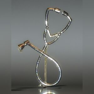 Chic Silver Medical Brooch